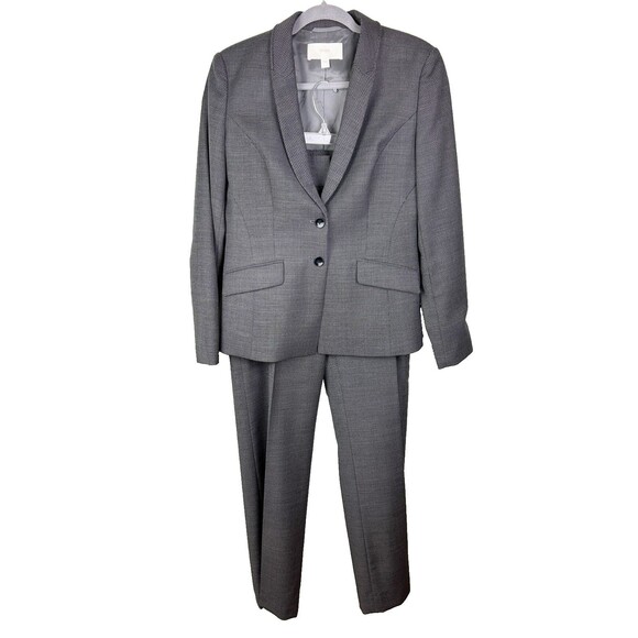 Hugo Boss Jewona Suit Charcoal Grey Women's Wool Blend Set Blazer 8 Pants 10 EUC - Picture 1 of 16